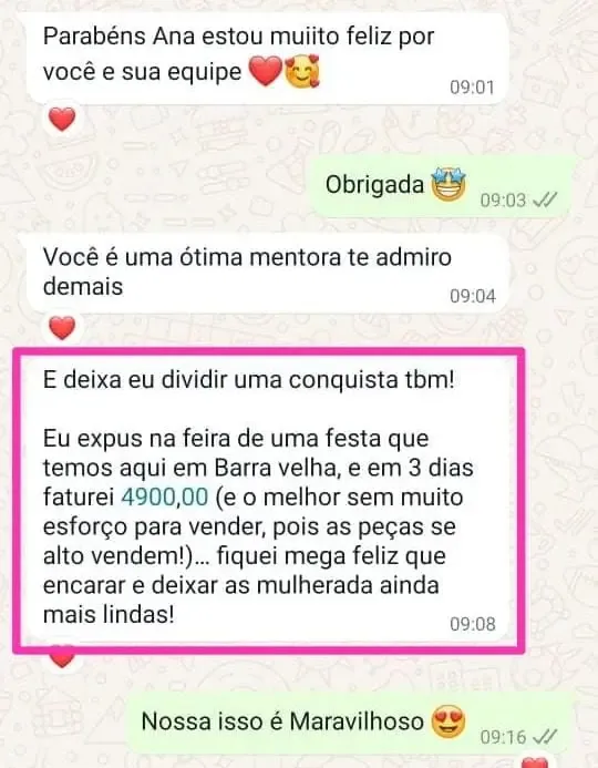 Aluna conta que faturou R$ 4.900 em 3 dias numa feira