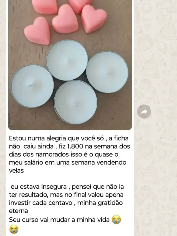 Aluna conta que fez R$ 1.800 numa semana com velas